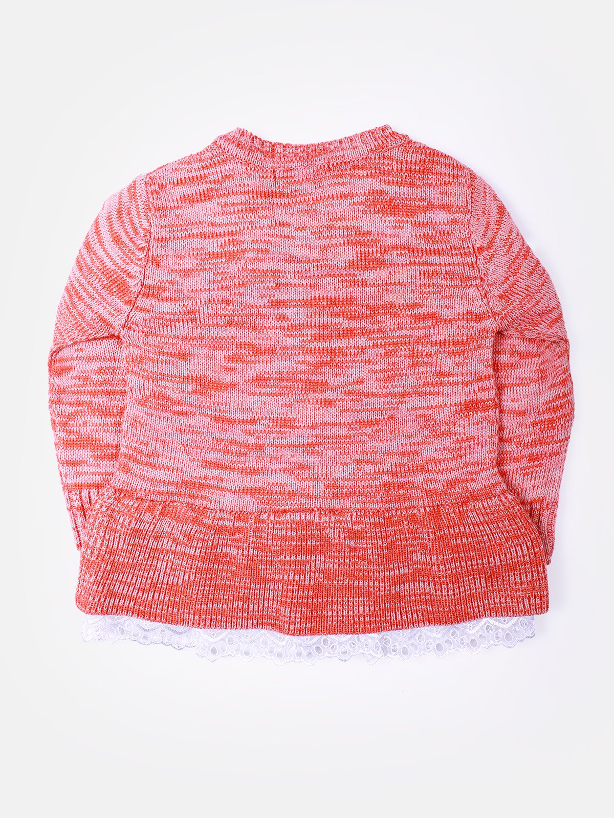 Girl's Peach Sweater Frock - EGTF21W-004