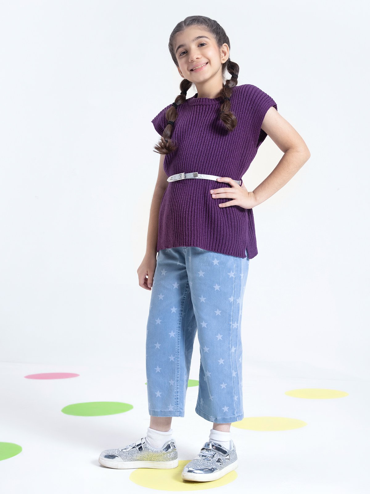 Girl's Purple Sweater - EGTSWT21-007