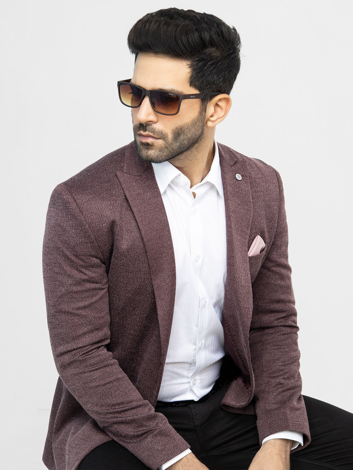 Men's Burgundy Blazer - EMTB21-8164
