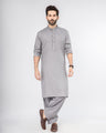 Men's Grey Kurta Shalwar - EMTKS21S-40907