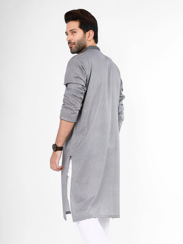 Men's Grey Kurta - EMTK21S-99089