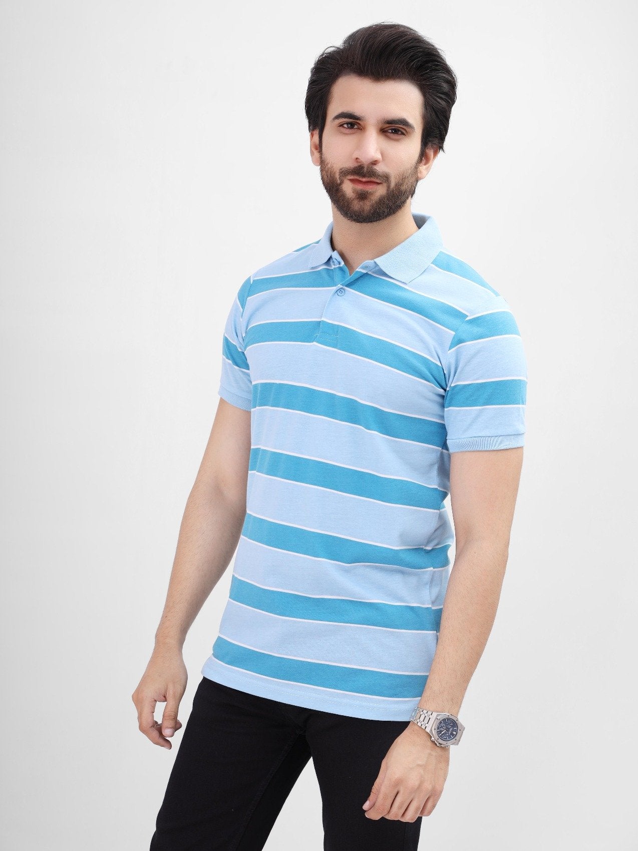 Men's Blue Polo Shirt - EMTPS21-018