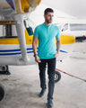 Men's Turquoise Polo Shirt - EMTPS21-043
