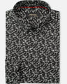Men's Black & White Textured Shirt - EMTSUC21-138