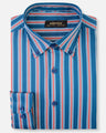 Men's Blue & White Striped Shirt - EMTSUC21-155