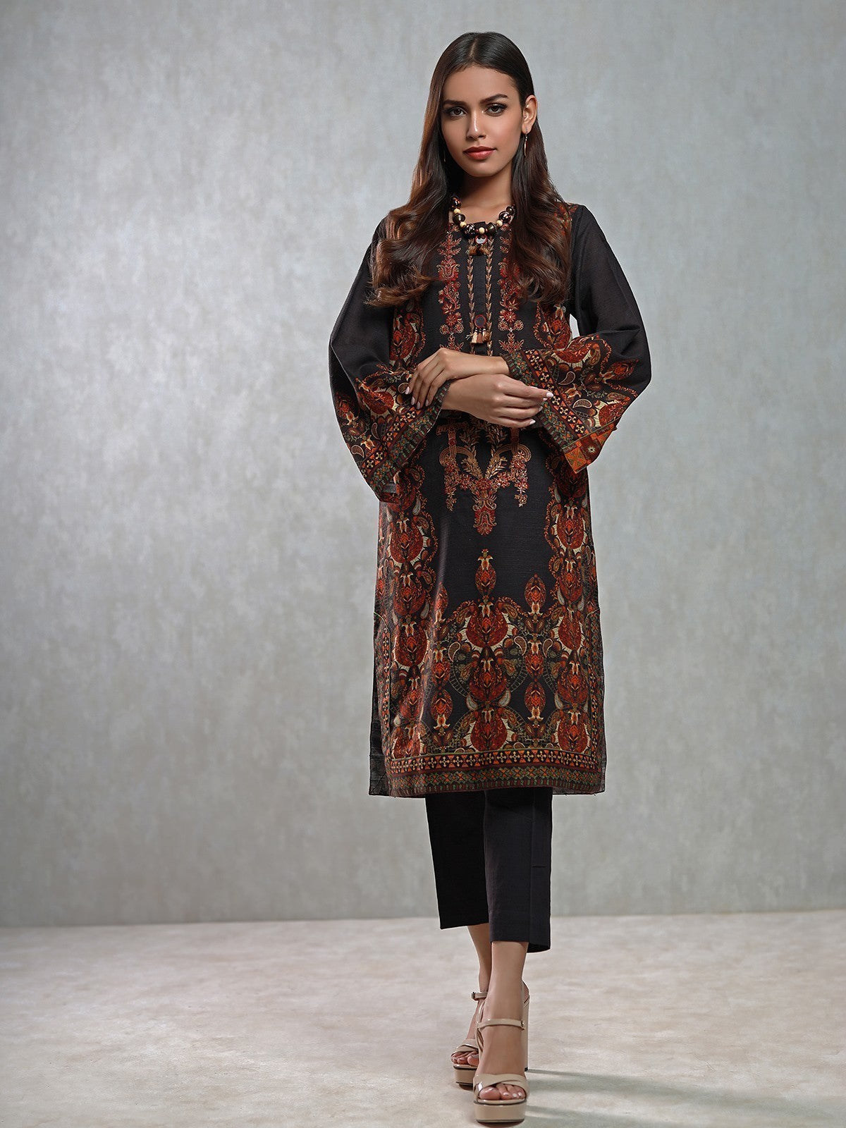 Pret 1Pc Embroidered Khaddar Shirt - EWTKE21-67360