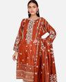 Pret 2Pc Embroidered Khaddar Shirt Dupatta - EWTKE21-67379 (2PC-D)
