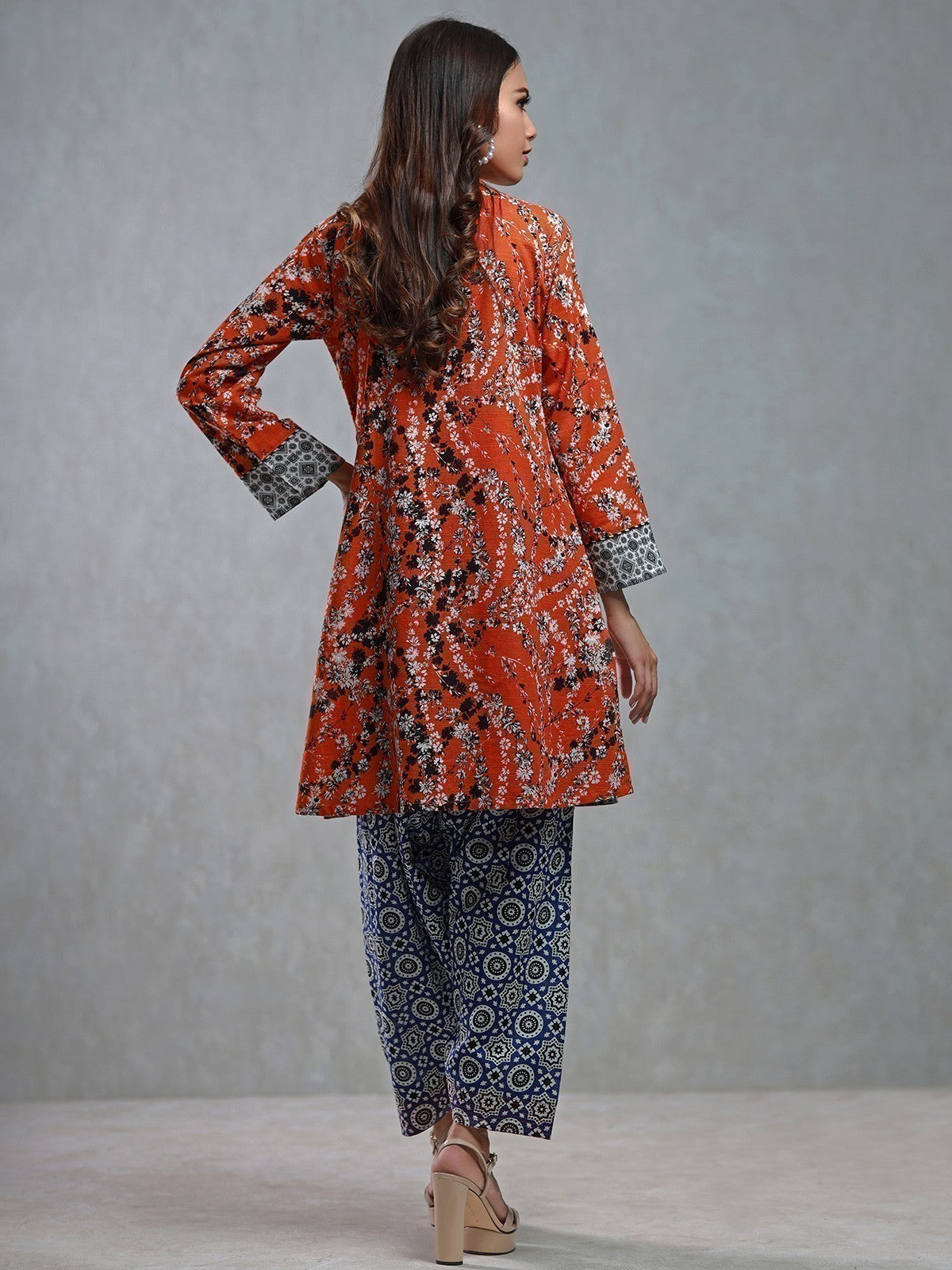 Pret 2Pc Printed Khaddar Shirt Trouser - EWTKP21-67353 (2-PCS)