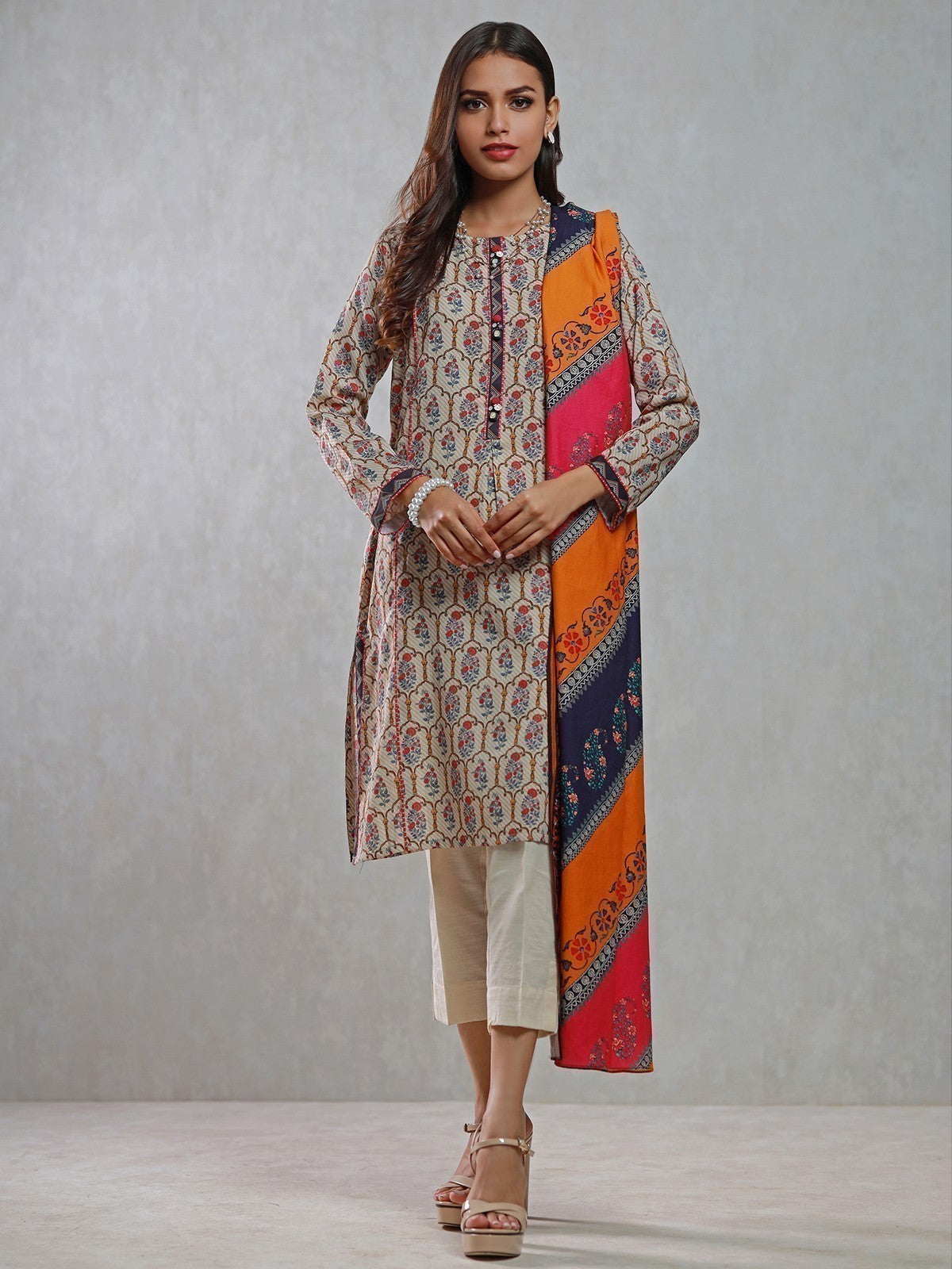 Pret 2Pc Printed Viscose Shirt Dupatta - EWTKP21-67378 (2PC-D)