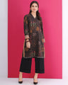 EWU21A9-21572 Unstitched Brown Printed Khaddar 1 Piece