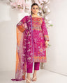 EWU21V2-20447 Unstitched Pink Embroidered Lawn 3 Piece