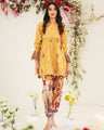 EWU21V2-20489 Unstitched Yellow Embroidered Lawn 2 Piece