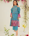 EWU21V2-20524 Unstitched Turquoise Embroidered Lawn 1 Piece