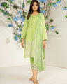 EWU21V2-20849 Unstitched Lime Embroidered Lawn 3 Piece