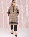 EWU21V8-21720 Unstitched Brown Embroidered Khaddar 1 Piece