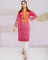 EWU21V8-21726 Unstitched Pink Embroidered Cotton 1 Piece