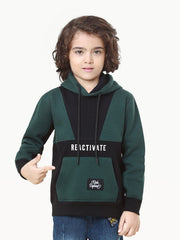 Boy's Green & Black Hoodie - EBTH22-005
