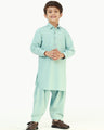 Boy's Mint Green Kurta Shalwar - EBTKS22-3804