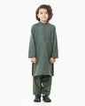 Boy's Green Kurta Shalwar - EBTKS22-3819