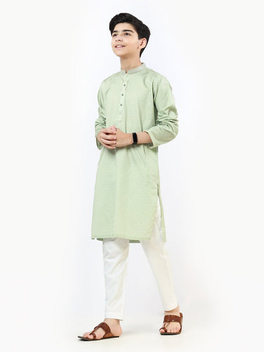 Boy's Light Green Kurta - EBTK22-3827