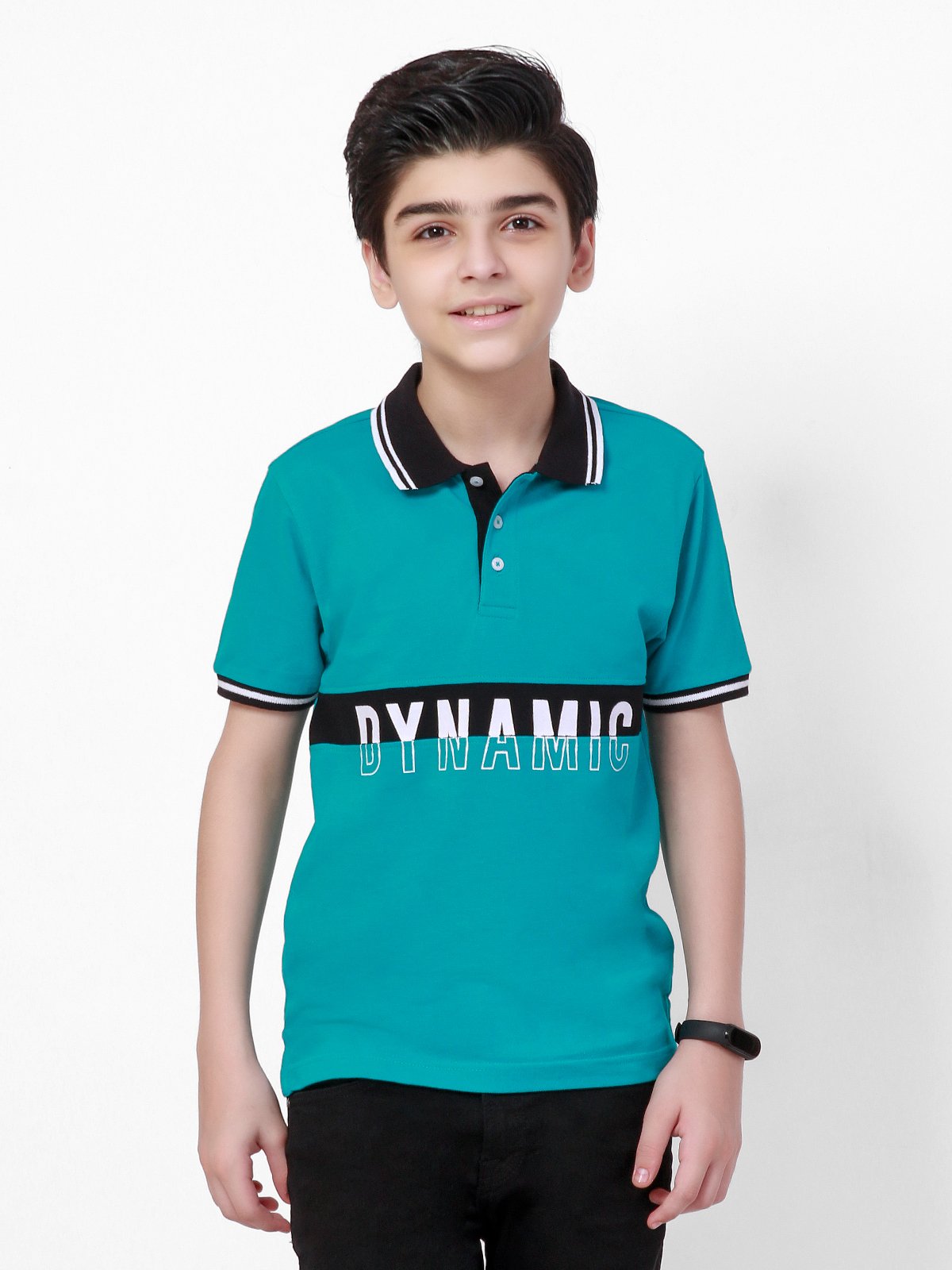 Boy's Blue & Black Polo Shirt - EBTPS21-007
