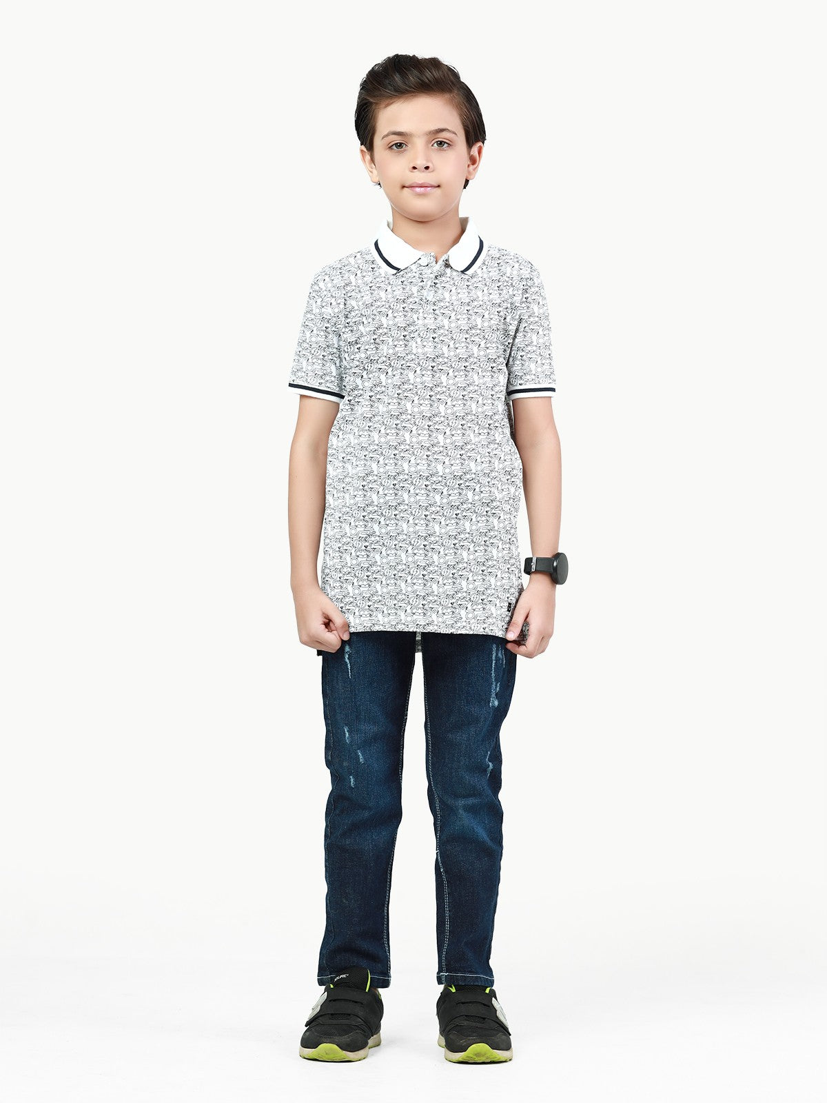 Boy's White Polo Shirt - EBTPS22-002