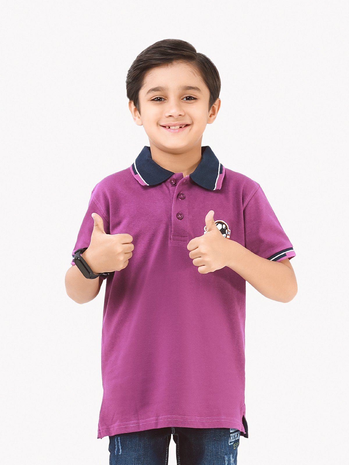 Boy's Purple Polo Shirt - EBTPS22-017