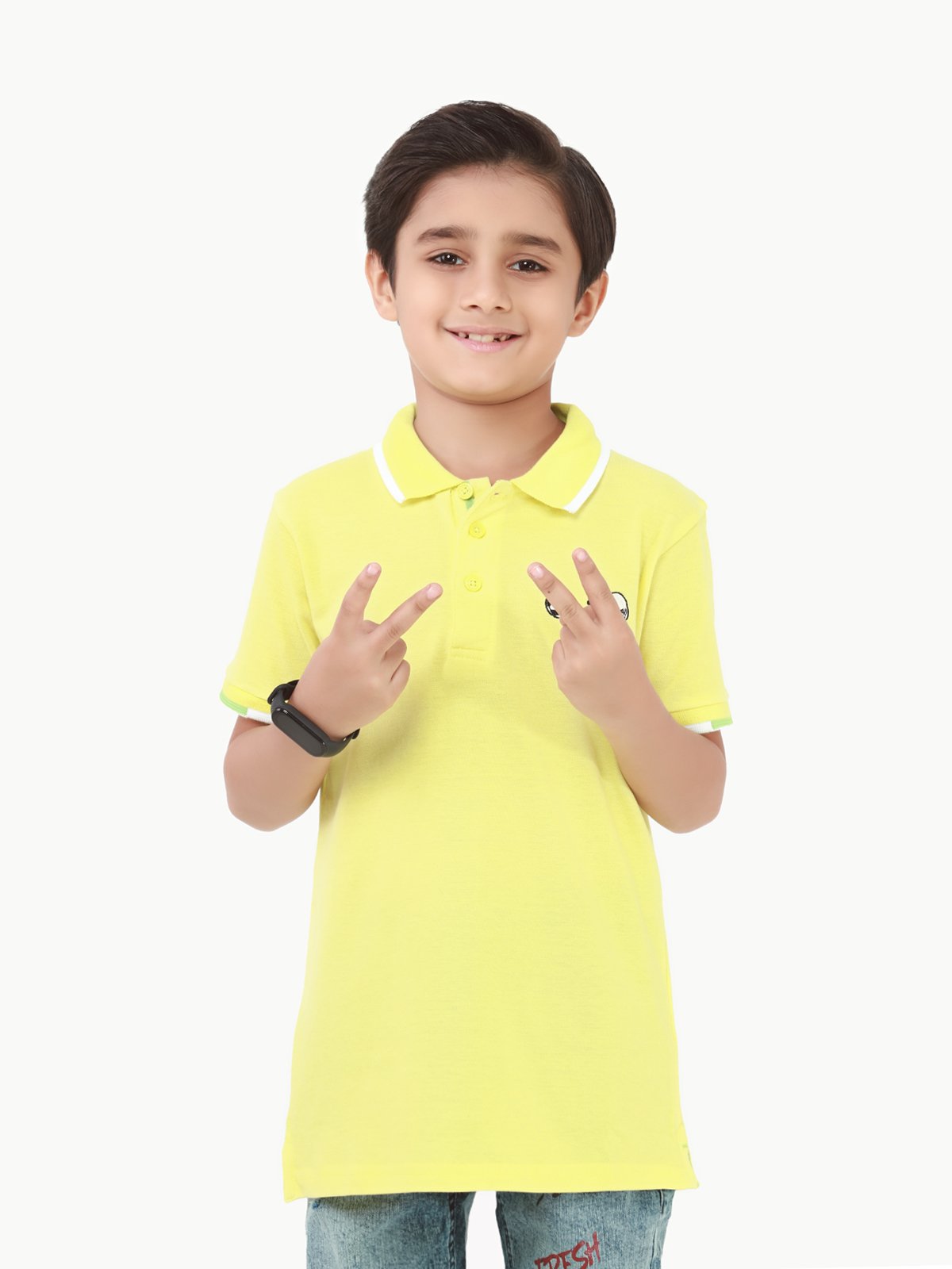 Boy's Neon Yellow Polo Shirt - EBTPS22-022