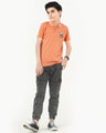 Boy's Peach Polo Shirt - EBTPS22-025