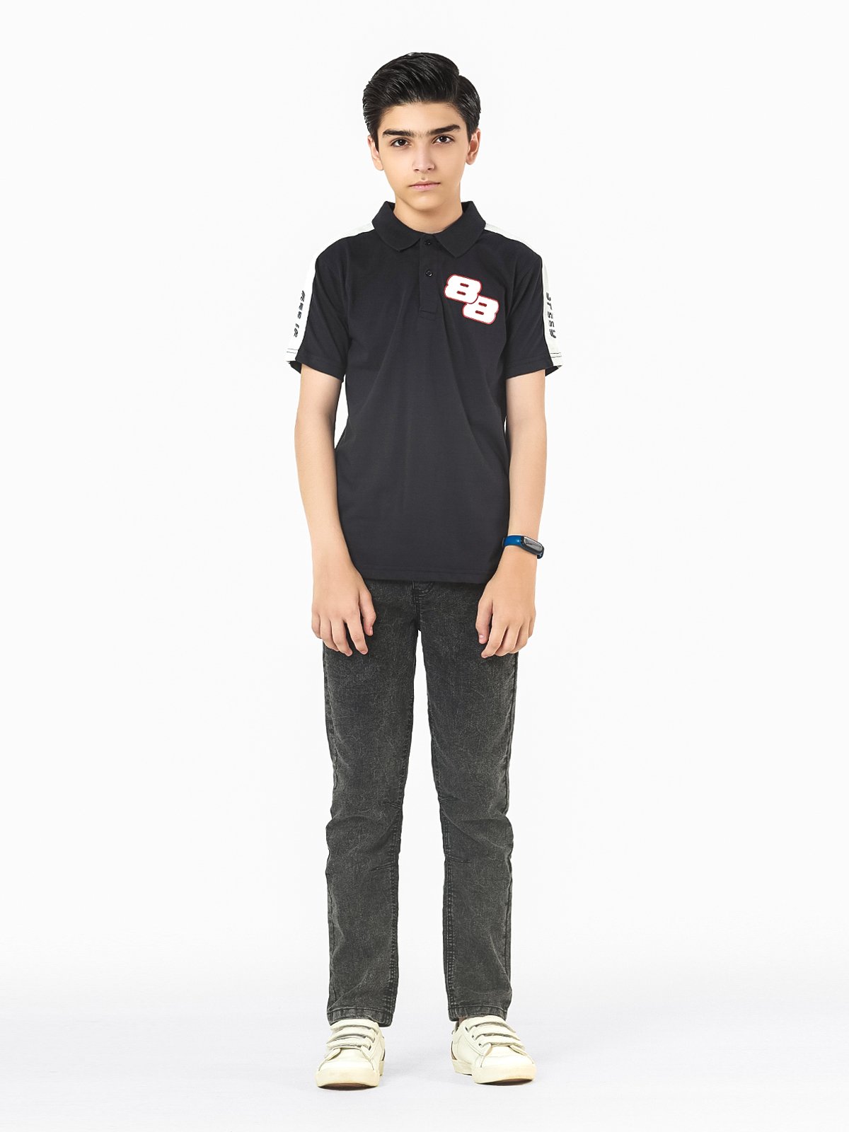 Boy's Black Polo Shirt - EBTPS22-036