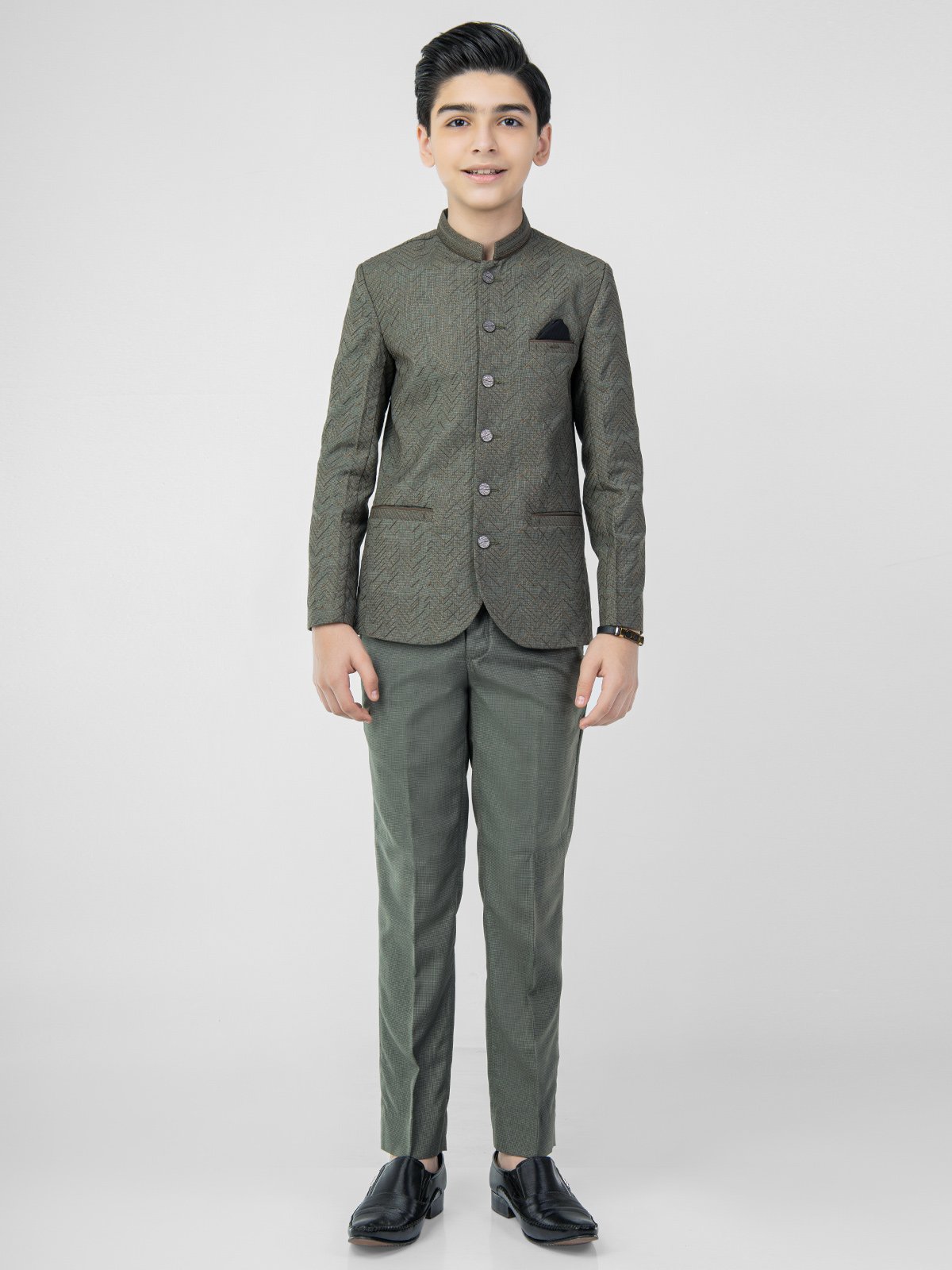 Boy's Green Prince Suit - EBTPCS21-017
