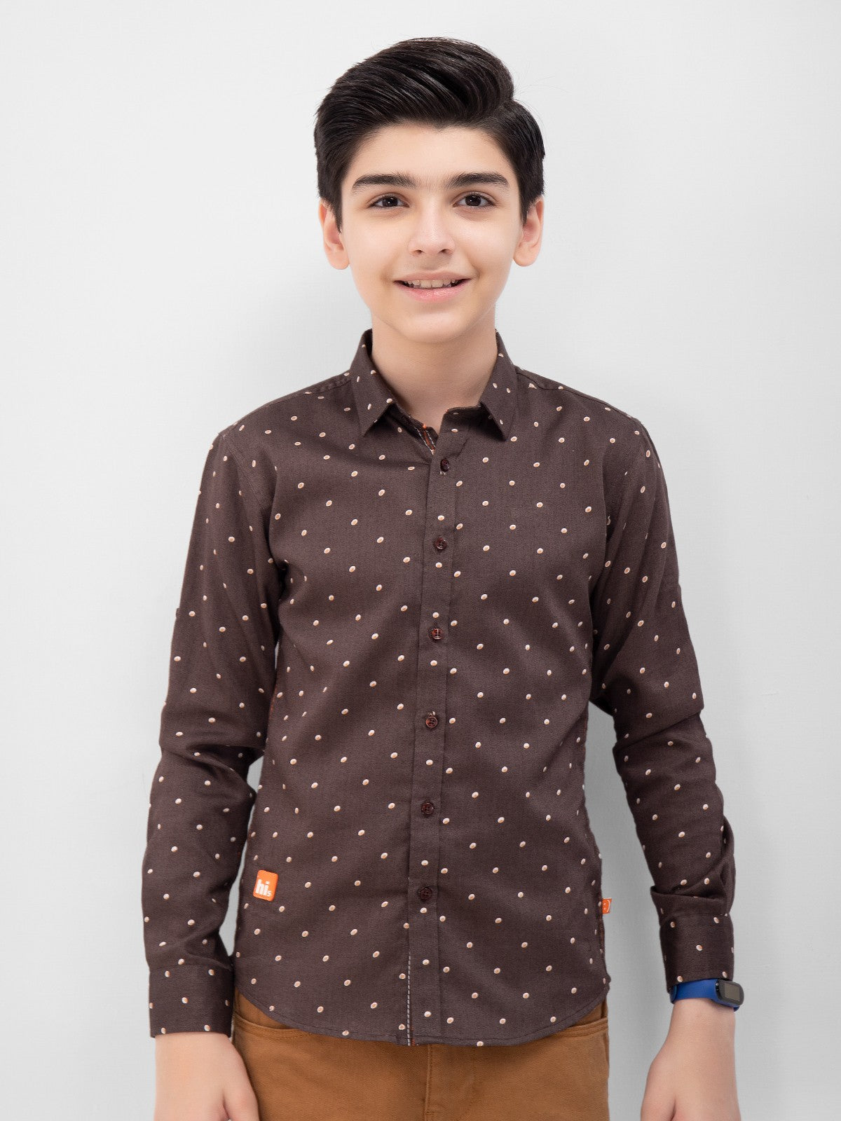 Boy's Dark Brown Shirt - EBTS22-27387