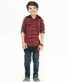 Boy's Rust & Blue Shirt - EBTS22-27401