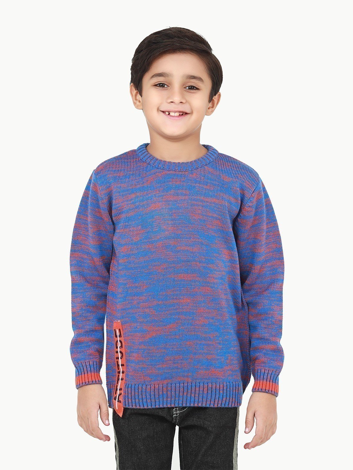 Boy's Blue & Orange Sweater - EBTSWT22-003