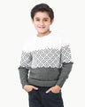 Boy's Grey & Off White Sweater - EBTSWT22-004