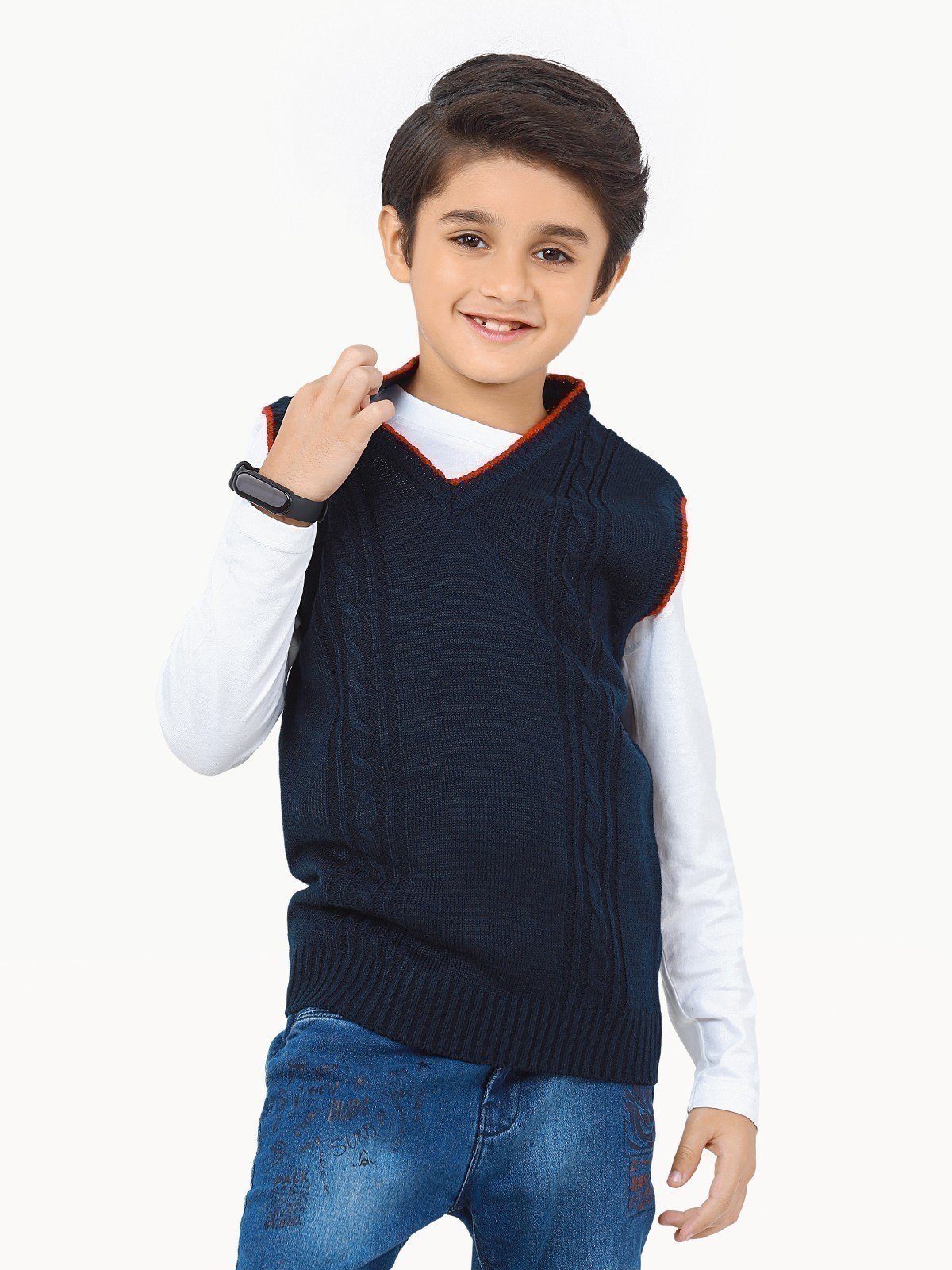 Boy's Dark Navy Sweater - EBTSWT22-016