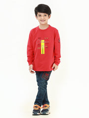 Boy's Red Sweatshirt - EBTSS21-002