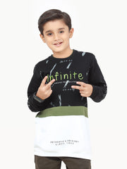 Boy's Black & White Sweatshirt - EBTSS22-013