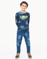 Boy's Blue Full Sleeve T-Shirt - EBTGF22-010
