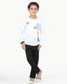 Boy's White Full Sleeve T-Shirt - EBTGF22-019