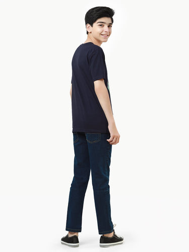 Boy's Navy Blue T-Shirt - EBTTS22-003