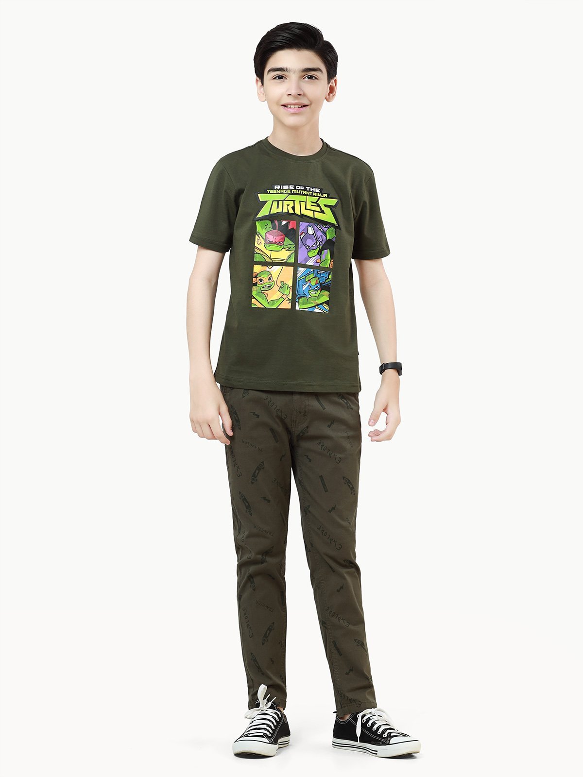 Boy's Green T-Shirt - EBTTS22-012
