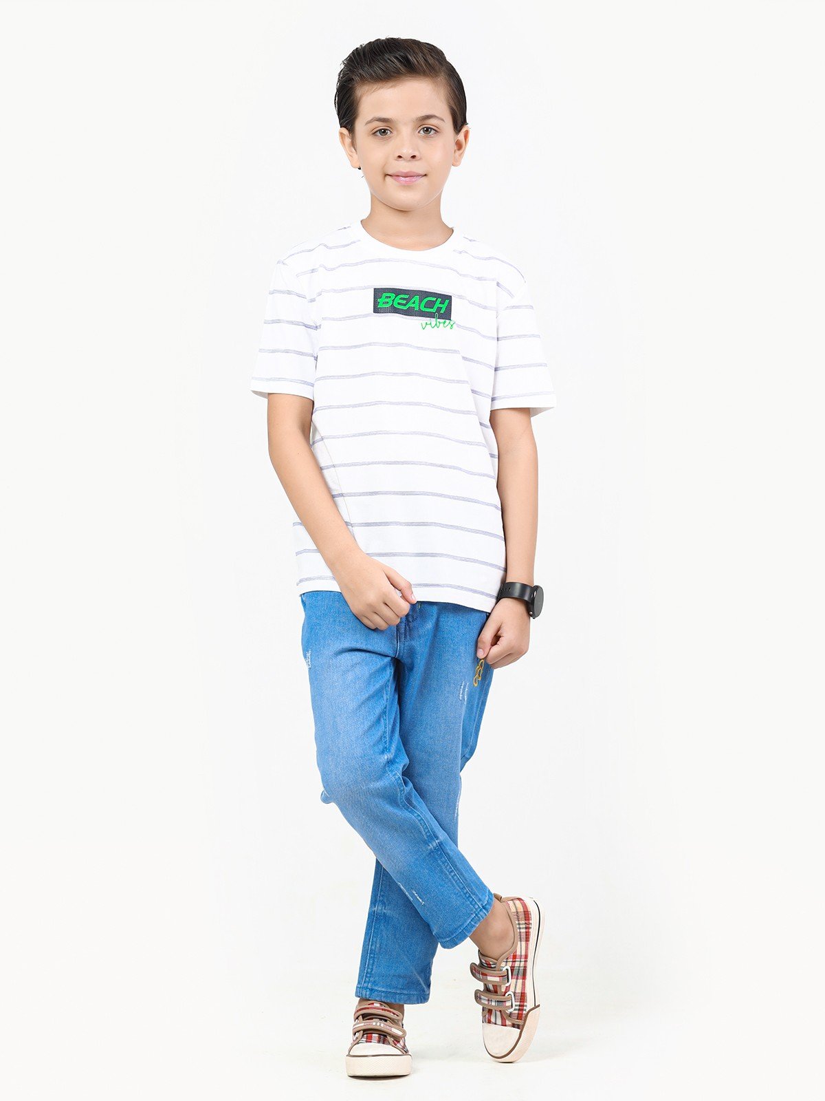 Boy's White T-Shirt - EBTTS22-017