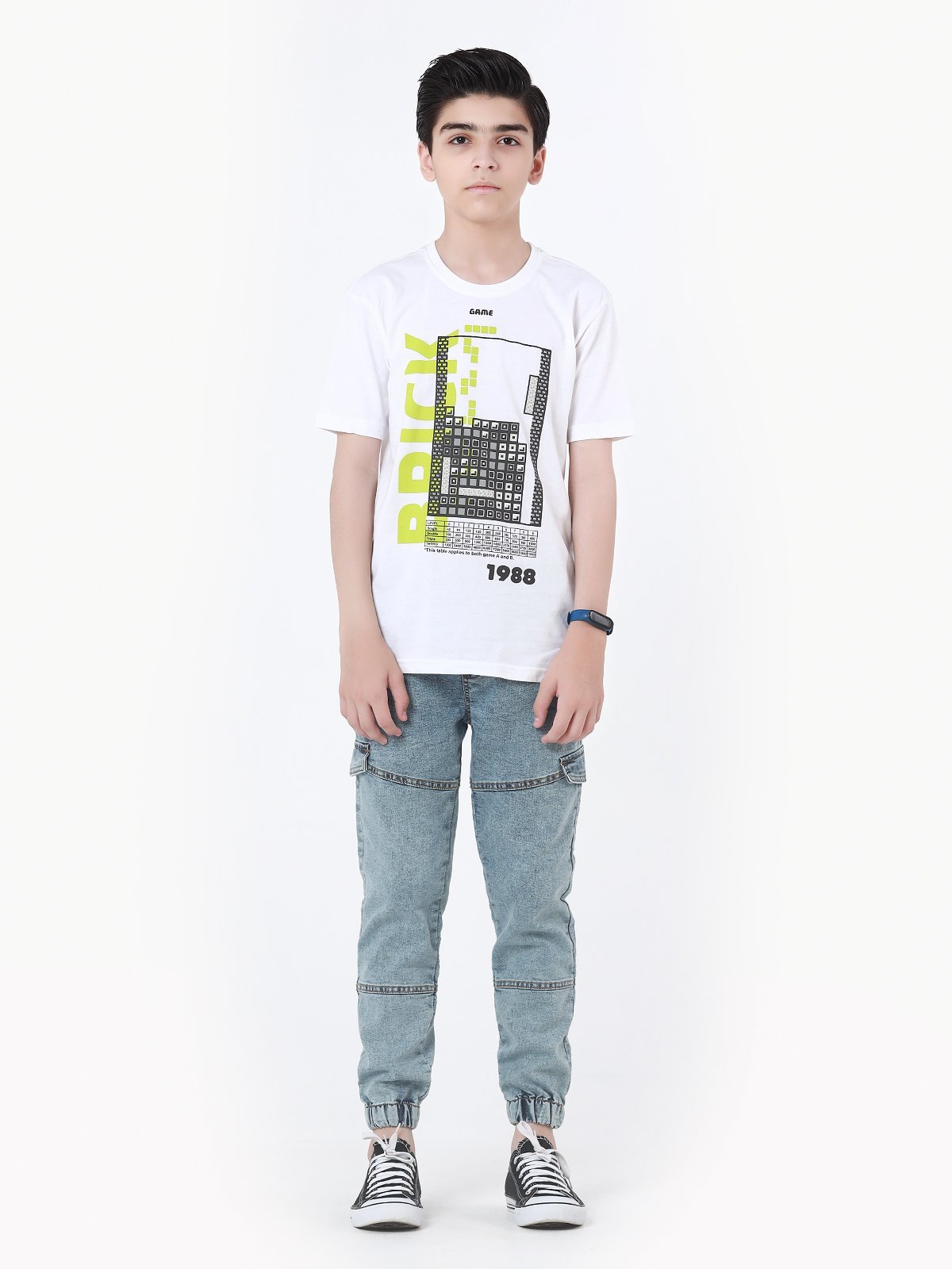 Boy's White T-Shirt - EBTTS22-023