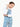 Girl's Blue & White Dungaree - EGTDK22-003