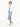 Girl's Blue & White Dungaree - EGTDK22-003