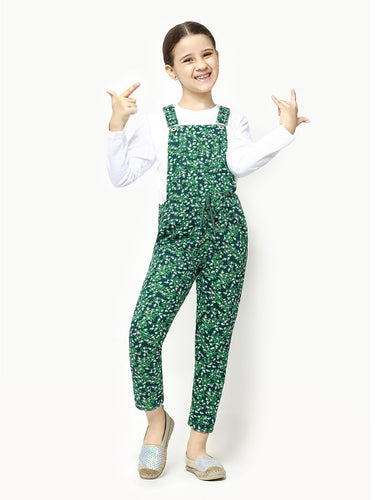 Girl's Green Dungaree - EGTDK22-006