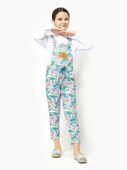Girl's Off White Dungaree - EGTDK22-007