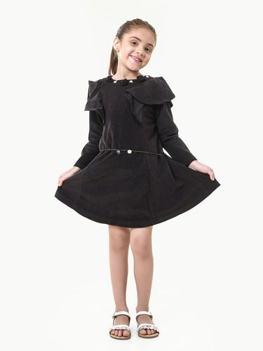 Girl's Black Frock - EGTFW22W-200028