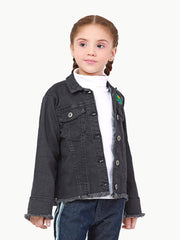 Girl's Dark Grey Jacket - EGTJD22-004
